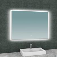 Badkamerspiegel BWS Luc Rechthoek Inclusief LED Verlichting Backlight 100 cm - thumbnail