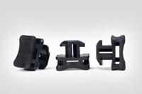 HellermannTyton ACFM2W10PT6 Kabelbindervoetje Profielrail 151-02858 Hittebestendig, Stootbestendig Zwart 500 stuk(s) - thumbnail