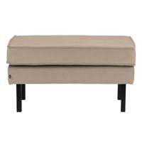 WOOOD Hocker 'Rodeo' Velvet, kleur Khaki - thumbnail