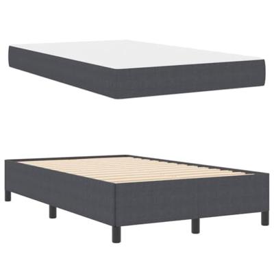 Bedframe Donkergrijs 120 x 200 cm Katoenen stof