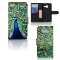 Samsung Galaxy A3 2017 | Telefoonhoesje | Met pasjeshouder | Pauw - thumbnail