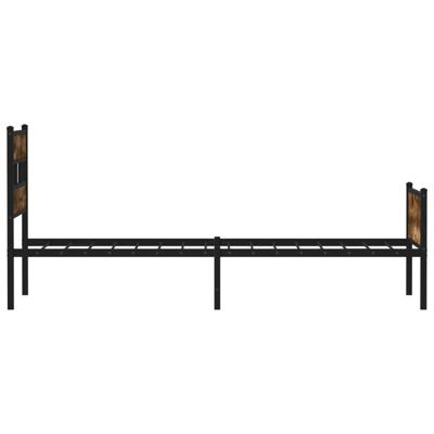 Bedframe zonder matras hout gerookt eikenkleurig 107x200 cm - thumbnail