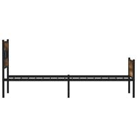 Bedframe zonder matras hout gerookt eikenkleurig 107x200 cm - thumbnail