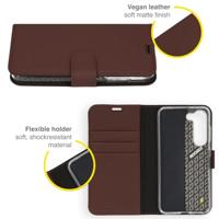Accezz Wallet Softcase Bookcase Samsung Galaxy S23 Plus Telefoonhoesje Bruin - thumbnail