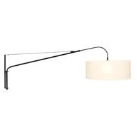 Steinhauer Wand LeeslampGramineus zwart met witte lampenkap - 9321ZW - thumbnail