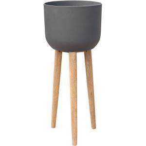 Refined Retro bloempot op poten 86x36cm donkergrijs Refined Retro bloempot op poten 86x36cm donkergrijs