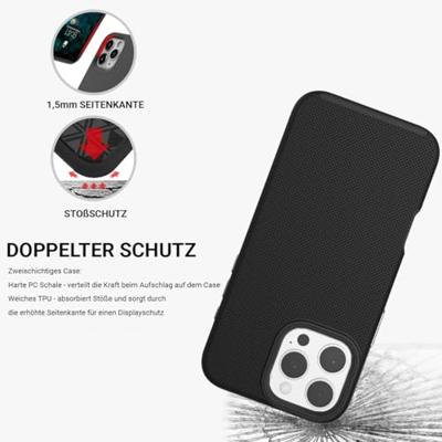 JT Berlin BackCase Pankow Solid Backcover Apple iPhone 16 Pro Zwart MagSafe compatible, Inductieve lading, Stootbestendig JT Berlin BackCase Pankow Solid Backcover Apple iPhone 16 Pro Zwart MagSafe compatible, Inductieve lading, Stootbestendig