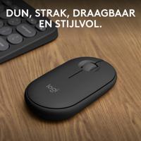 Logitech Pebble Mouse 2 M350s Muis Bluetooth Optisch Grafiet 3 Toetsen 400 dpi, 4000 dpi Geïntegreerd scrollwiel - thumbnail