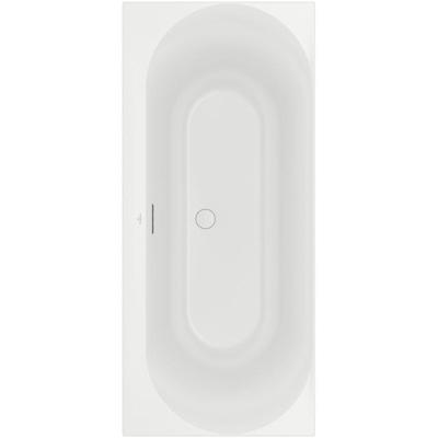 Villeroy & Boch Loop duobad - 180x80cm - rechthoek/binnenbad ovaal - acryl Stone White mat uba180lof2v-rw