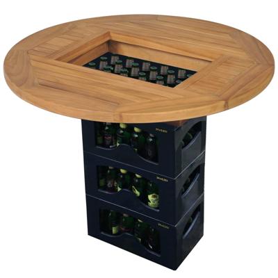VidaXL Tafelblad voor bierkrat 70 cm teakhout