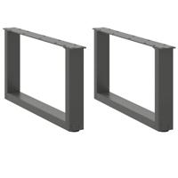 Salontafelpoten 2 st U-vormig 60x(30-31) cm staal antraciet - thumbnail
