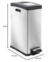 EKO Pedaalemmer 31049141 RVS (Roestvrij staal) Zilver - thumbnail