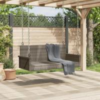 Schommelbank 119x56x48 cm poly rattan grijs - thumbnail