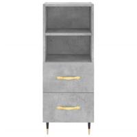 Dressoir 34,5x34x90 cm bewerkt hout betongrijs - thumbnail