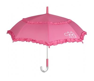 Perletti kinderparaplu met franjes roze 75 cm