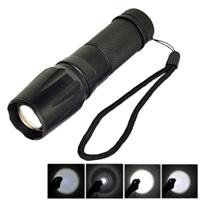 LT-SI CREE XM-L T6 5-Mode White Light LED Flashlight 2000 LM Adjustable Focus (Black) - thumbnail