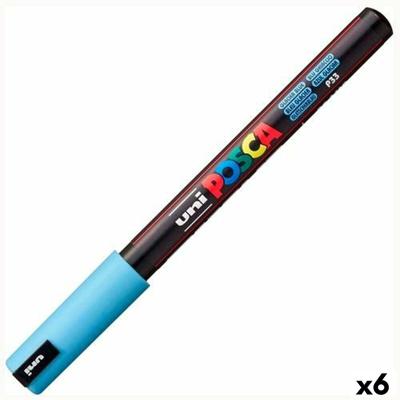 Fluoriscerende Markeerstift POSCA PC-1MR Blauw (6 Stuks)