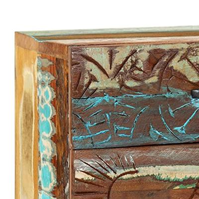 VidaXL Nachtkastje handgesneden 40x30x50 cm massief gerecycled hout