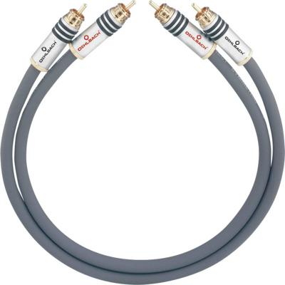 Cinch Audio Aansluitkabel [2x Cinch-stekker - 2x Cinch-stekker] 0.50 m Antraciet Vergulde steekcontacten Oehlbach NF 14 MASTER