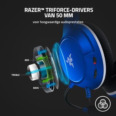 Razer Kaira X for Xbox - Bedrade headset voor de Xbox Series X|S (TriForce titanium-drivers van 50mm, HyperClear cardioïde microfoon, voor pc, Mac, Nintendo Switch en mobiele apparaten) Blauw