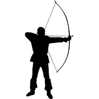 Ridder met pijl en boog - Muursticker