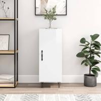 Dressoir 34,5x34x90 cm bewerkt hout hoogglans wit - thumbnail