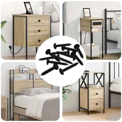 VidaXL Zelftappende nagel 9000 pcs zwart staal