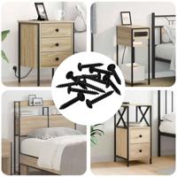 VidaXL Zelftappende nagel 9000 pcs zwart staal - thumbnail