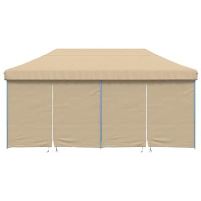 Partytent inklapbaar pop-up met 4 zijwanden beige Partytent inklapbaar pop-up met 4 zijwanden beige