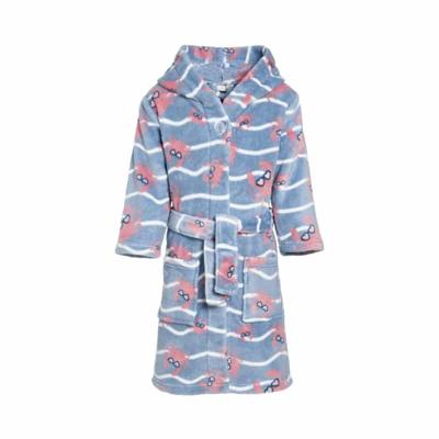 Playshoes badjas Krab Blauw Roze-110-116