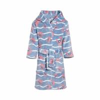 Playshoes badjas Krab Blauw Roze-110-116 - thumbnail