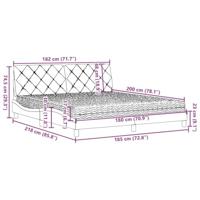 Bed met matras stof donkerbruin 180x200 cm - thumbnail