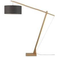 GOOD&MOJO Vloerlamp 'Montblanc' Bamboe en Eco linnen, 207cm, kleur Donkergrijs - thumbnail