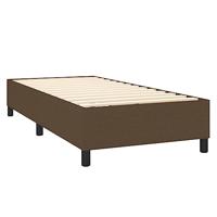 Boxspring met matras stof donkerbruin 90x190 cm - thumbnail