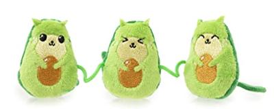 Fuzzyard Crinkle pluche kattenspeelgoed met touwtje en kattenkruid binnenin (Avocatos)