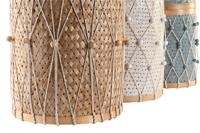 Mandenset DKD Home Decor Multicolour Bamboe Boho 46 x 46 x 58 cm - thumbnail