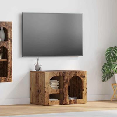 TV-kast Oudhout 60 x 35 x 40 cm Bewerkt hout