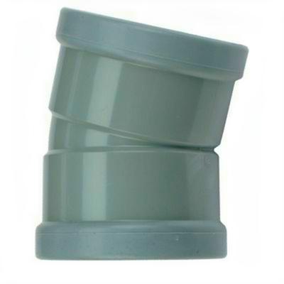 Wavin PVC Bocht 15° 110mm Manchet - Weerbestendige Afvoerbocht met 2x Mof