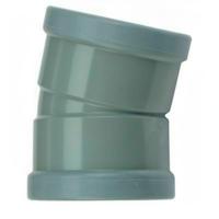 Wavin PVC Bocht 15° 110mm Manchet - Weerbestendige Afvoerbocht met 2x Mof - thumbnail