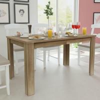 Eettafel 140x80x75 cm eikenkleurig - thumbnail