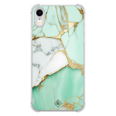 iPhone XR shockproof hoesje - Marmer mintgroen iPhone XR shockproof hoesje - Marmer mintgroen
