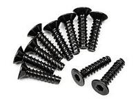 Tp. flat head screw m3x12mm (hex socket/10pcs) - thumbnail