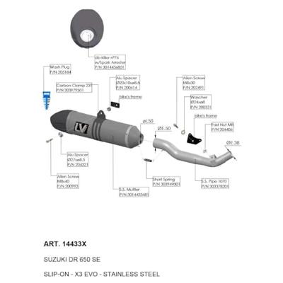 LeoVince Geluiddemper "x3 evo enduro schalld leo slipon x3 evo
