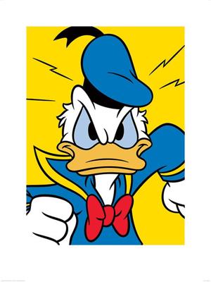 Kunstdruk Donald Duck - Mad 60x80cm