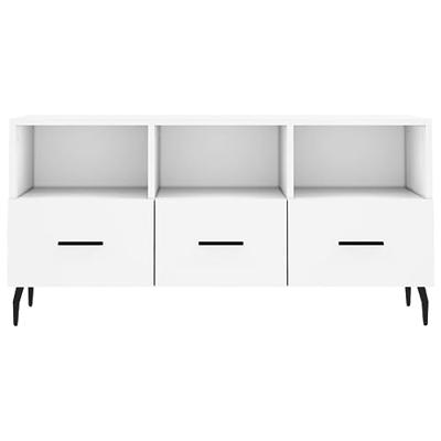 Tv-meubel 102x36x50 cm bewerkt hout wit