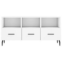 Tv-meubel 102x36x50 cm bewerkt hout wit - thumbnail