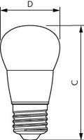 PHILIPS - LED Lamp - CorePro Lustre 827 P45 FR - E27 Fitting - 5.5W - Warm Wit 2700K | Vervangt 40W - thumbnail