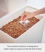 Yamazaki 5617 TOWER Voedingscontainer voor huisdieren (12 KG), wit, polypropyleen/ABS-hars/POM-hars/siliconen, minimalistisch, 41 x 24 x 42,5 cm - thumbnail
