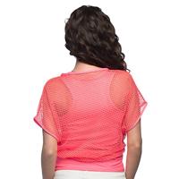 Roze T-shirt Met Visnet Top - thumbnail