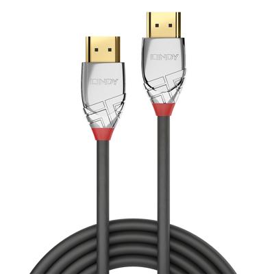 LINDY 37875 HDMI-kabel HDMI Aansluitkabel HDMI-A-stekker, HDMI-A-stekker 7.50 m Grijs 4K UHD